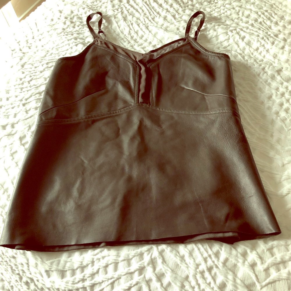 Leather camisole